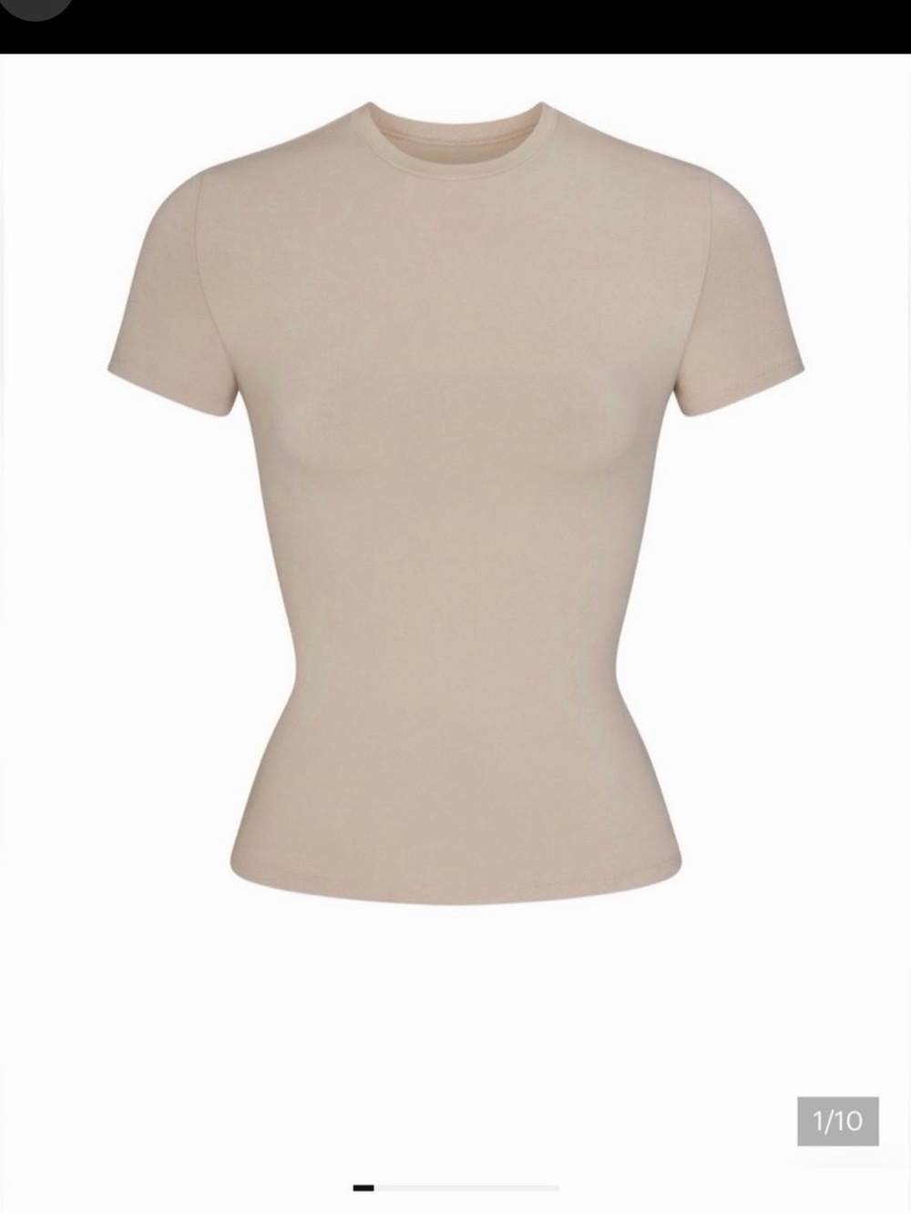 SKIMS Short Sleeve Cotton Jersey T-Shirt in Stone Size Large